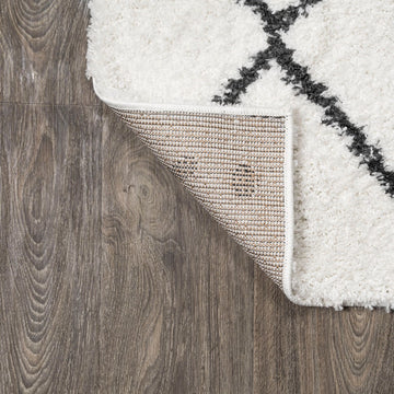 Cami Moroccan Style Diamond Shag Area Rug